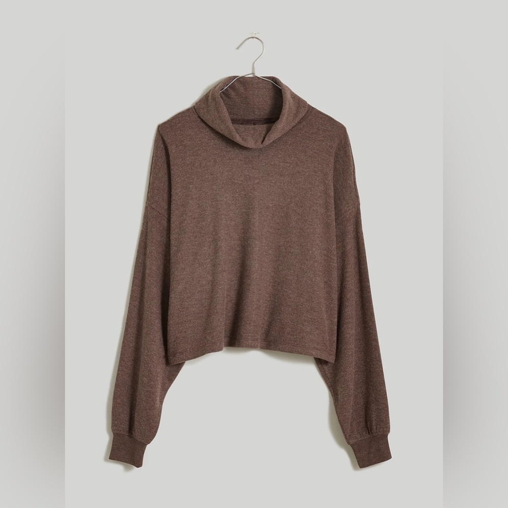 Madewell Brushed Jersey Funnelneck Sweater - Picture 6 of 10